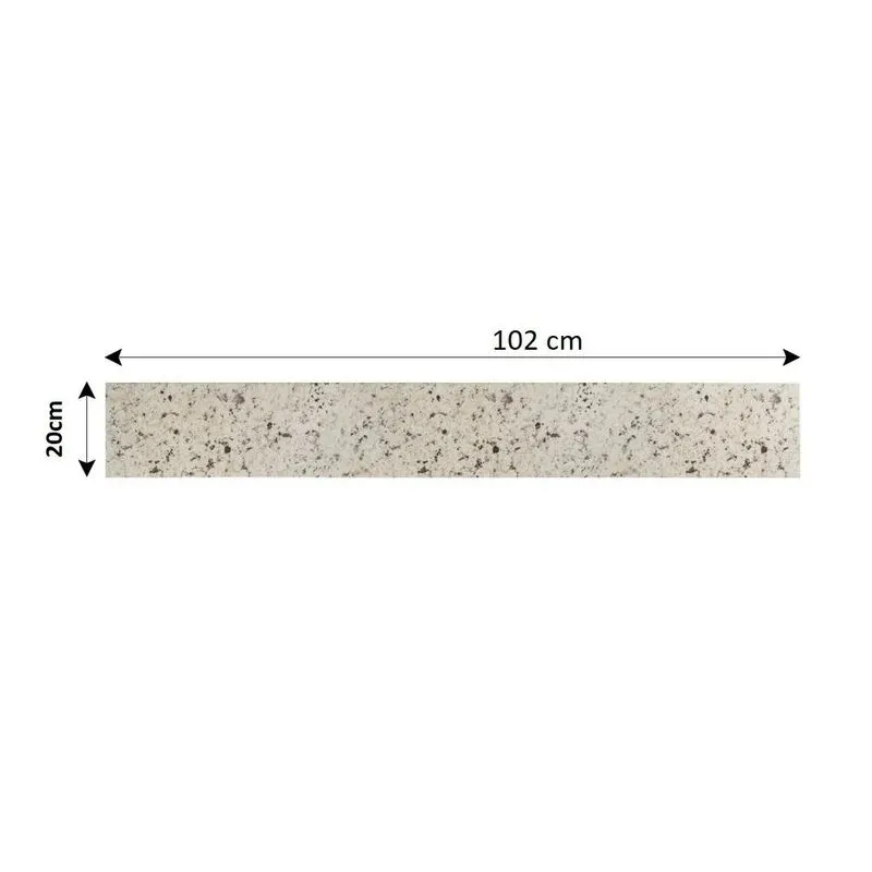 Soleira de Granito Branco Dallas Polida 102x20cm Kasa Granitos Soleira Polida Branco Dallas 102X020 Embalada Kasa Granitos