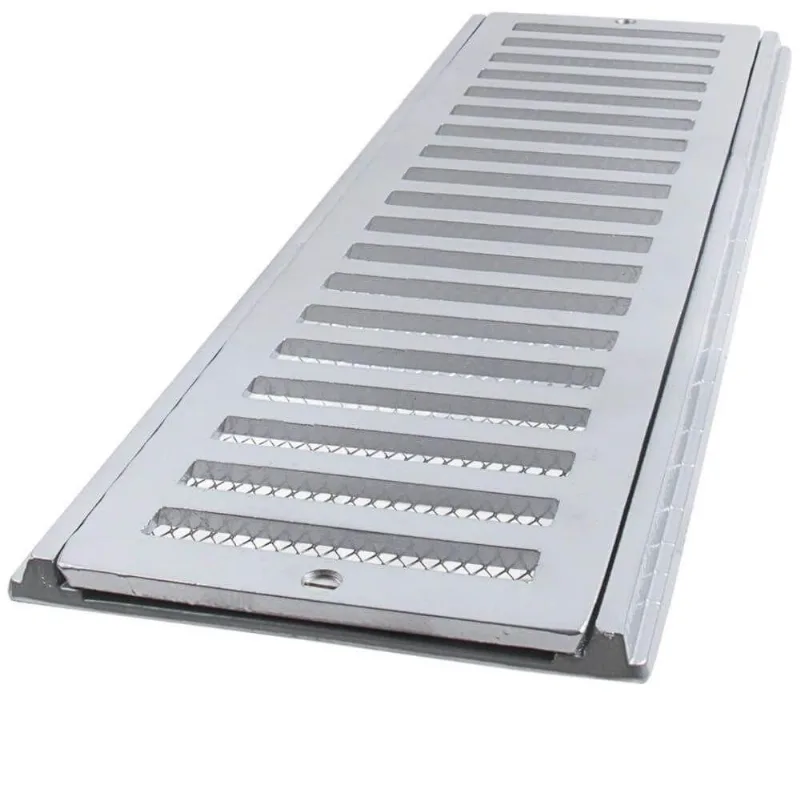 Grelha e Porta Grelha CJP20100 com Tela 20x100cm Fácil Instalação Inox LG