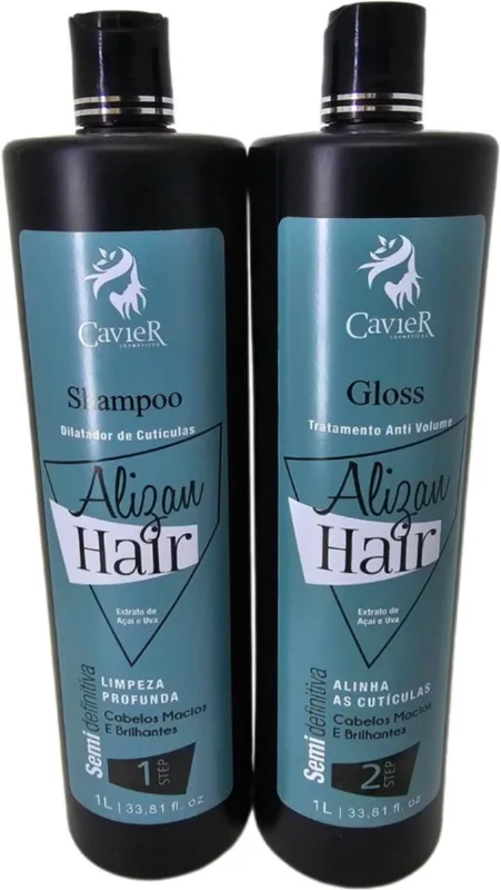 Cavier Alizan Hair Redutor De Volume 1l Kit 02 Unidades