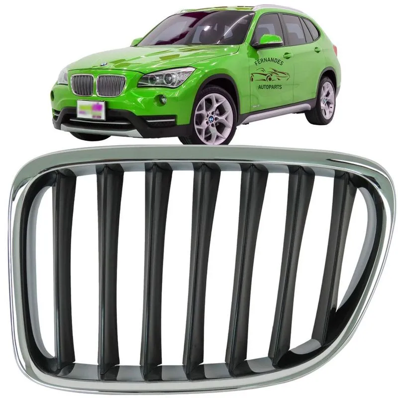 Grade Cromada Dianteira Bmw X1 Esquerda