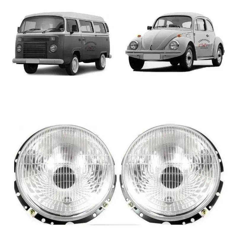 Par Farol Fusca Kombi Passat Lente De Vidro Esq/Dir Novo