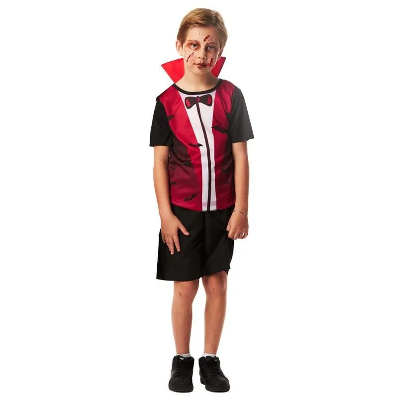 Fantasia Halloween Vampirinho Combate Infantil Tamanho G