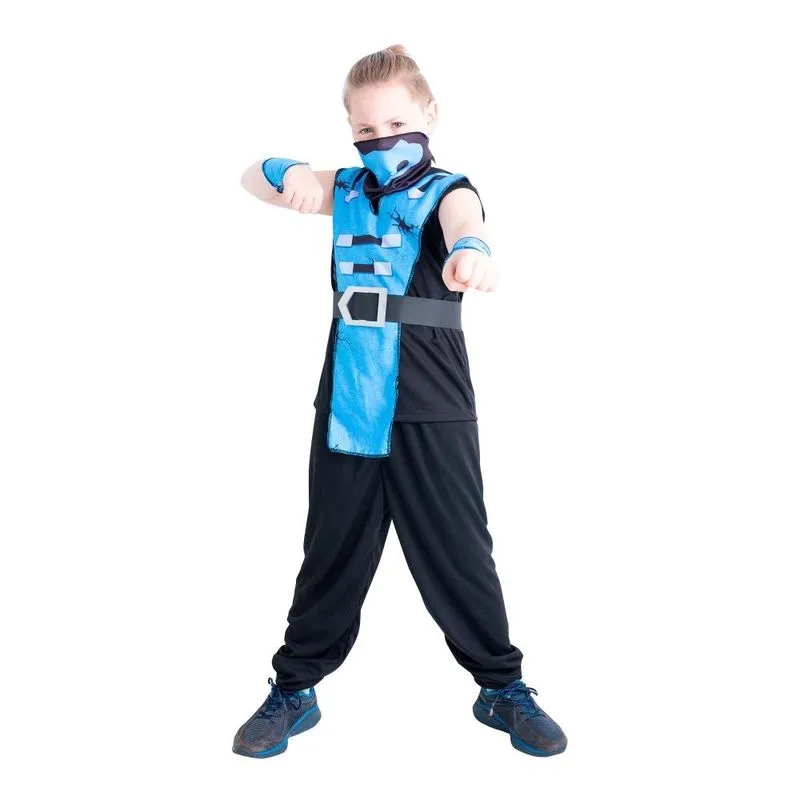 Fantasia Ninja Samurai Infantil Masculino Com Máscara