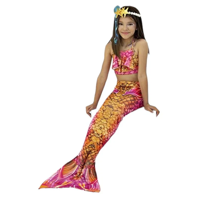 Fantasia Sereia Infantil Yara Ariel Aniversário Fundo Do Mar Festa Folclore Bloquinho Carnaval Dia Das Crianças