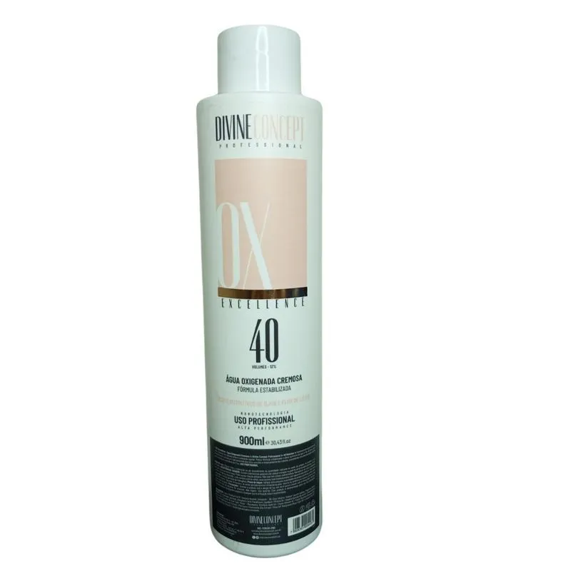Água Oxigenada Cremosa 40 Volumes - 900ml Divine Concept