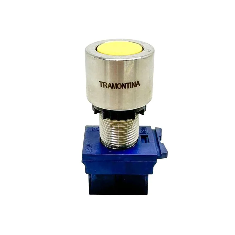 Pulsador De Emergência Simples Inox Com 1nf - Tramontina