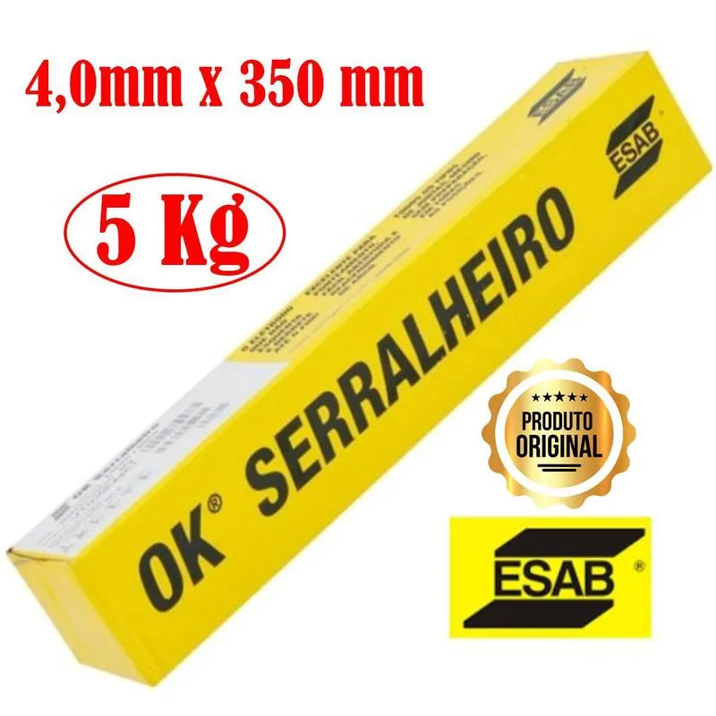 Eletrodo E6013 4,0mm X 350mm Ok Serralheiro Esab - 5kg