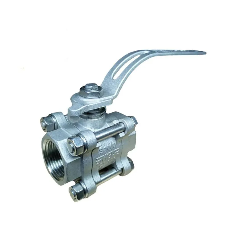 Valvula Esfera Tripartida 1/2 Npt S1000 Inox 304 Pr Man Mga