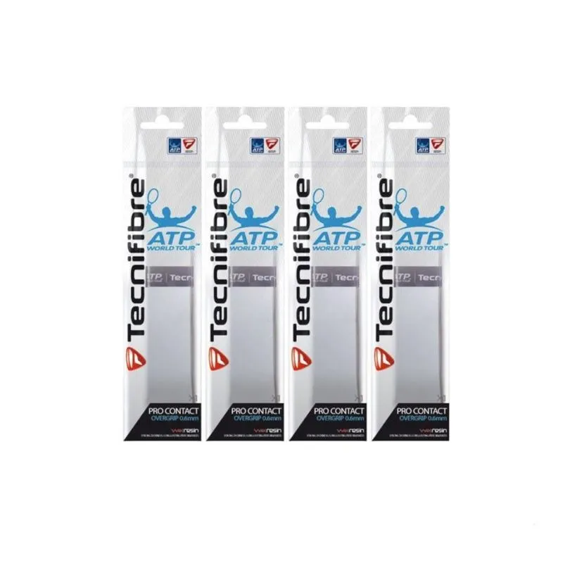 Overgrip Tecnifibre Pro Contact Atp Tour Branco- Pack C/4 Un