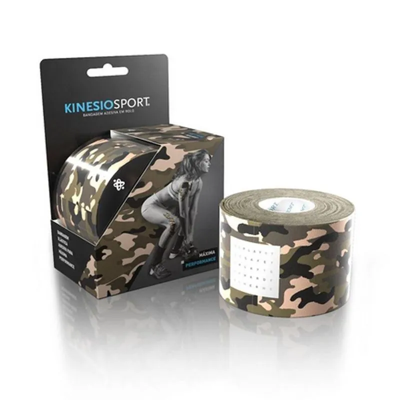 Bandagem Elástica Adesiva Rolo 5cm X 5m Camuflado