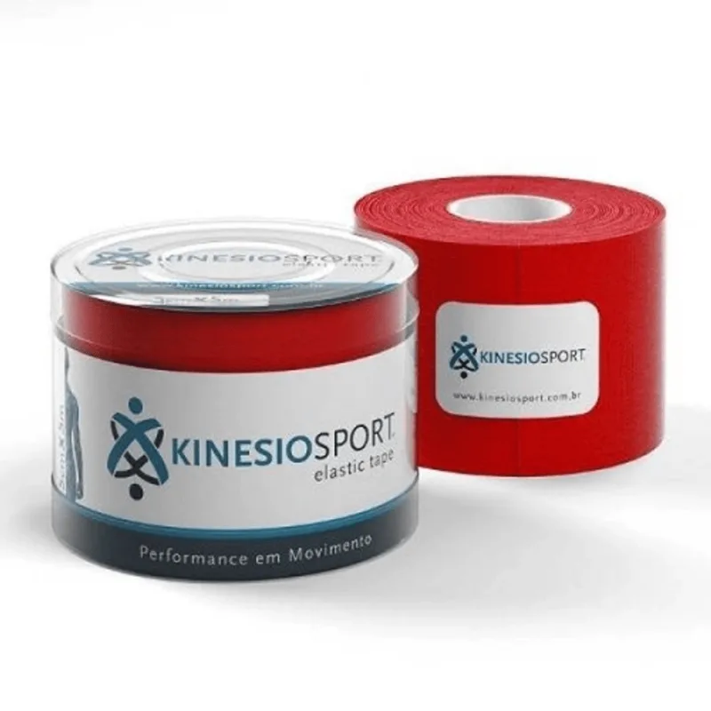 BANDAGEM ELASTICA ADESIVA KINESIO VERMELHO 5CM X 5M