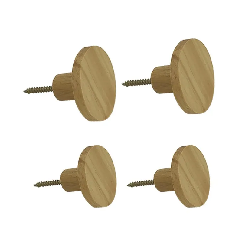 Kit 4 Ganchos Provador De Roupas Em Madeira Pinus 5 E 6,5cm