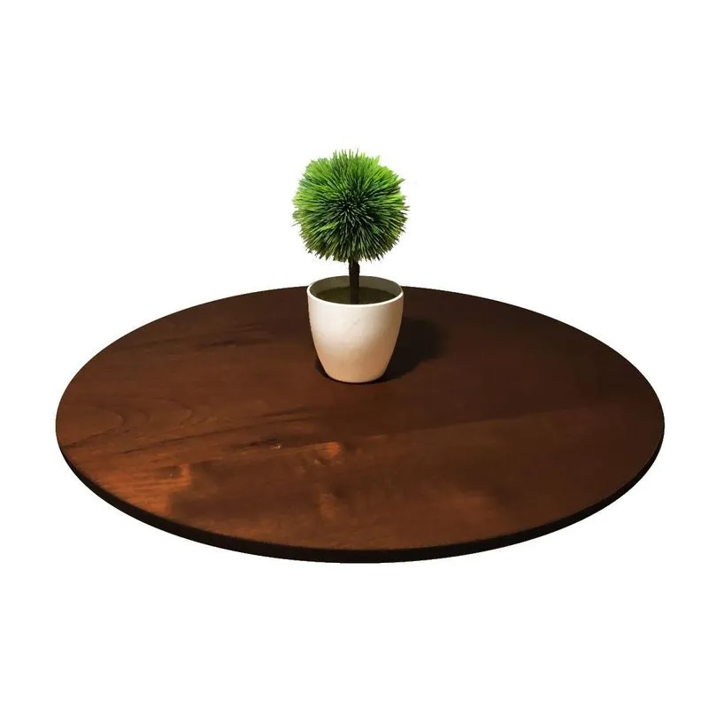 Tampo De Mesa Redondo Bistrô Laminado 90 Cm - Castanho
