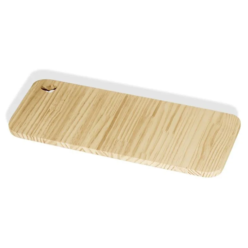 Tábua De Madeira Pinus Retangular Com Coração 50x20cm