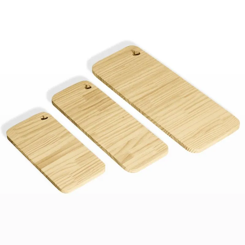 Conjunto Tábua De Madeira Pinus Com Coração