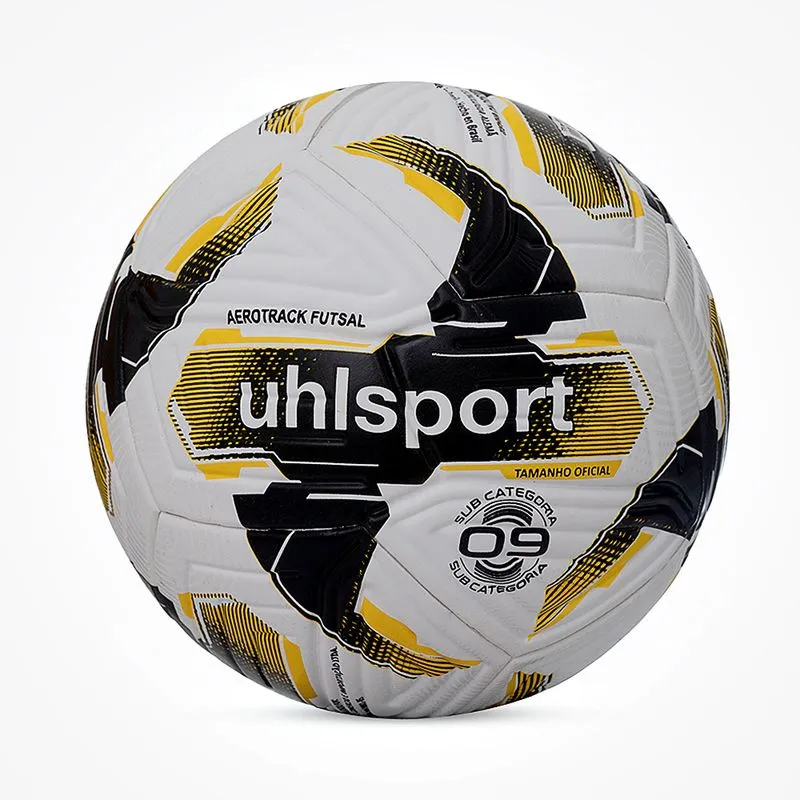 Bola de Futsal uhlsport Aerotrack Sub 09 - Branco e Amarelo Cor:Branco;Tamanho:1