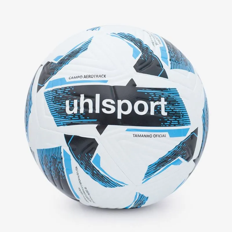 Bola de Futebol Campo uhlsport Aerotrack - Branco e Azul Cor:Branco;Tamanho:5
