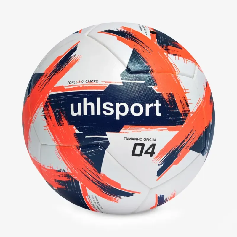 Bola de Futebol Campo uhlsport Force 2.0 - Branco/Laranja - Branco - 4