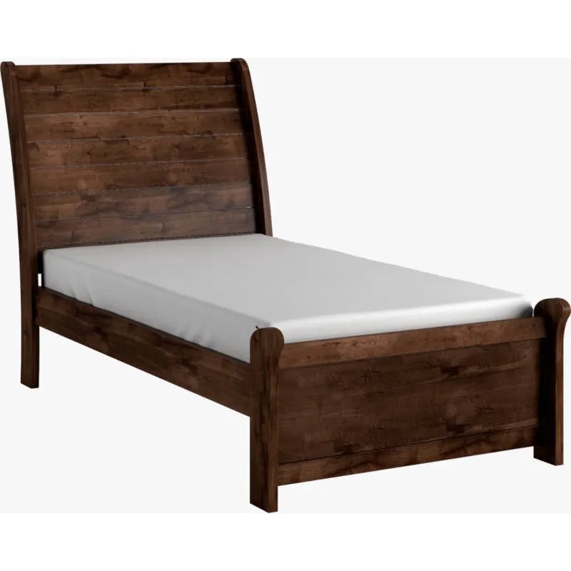 Cama Solteiro estrutura em mdf design moderno - Siena-Avelã - Bianchi Móveis