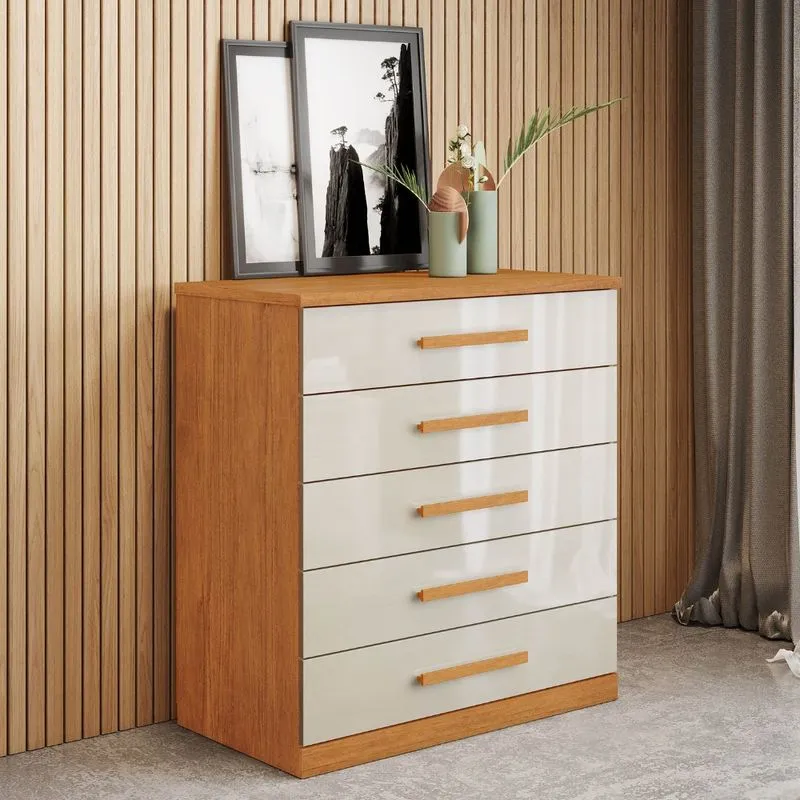 Cômoda 5 Gavetas MDF Toronto Bianchi