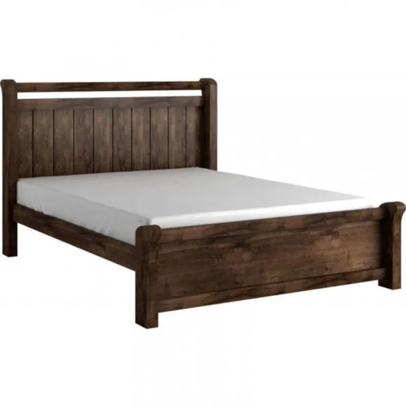 Cama Casal de mdf design moderno 1,40m reforçada - Zara -Avelã - Bianchi Móveis