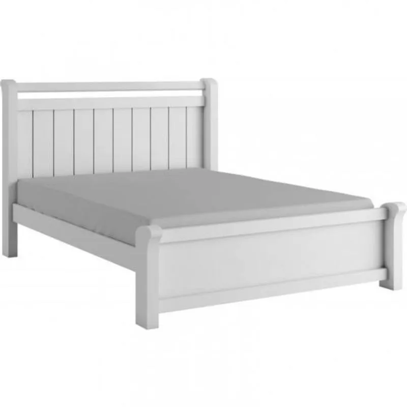 Cama Casal Queen 1,60m mdf reforçada - Zara -Branco - Bianchi Móveis