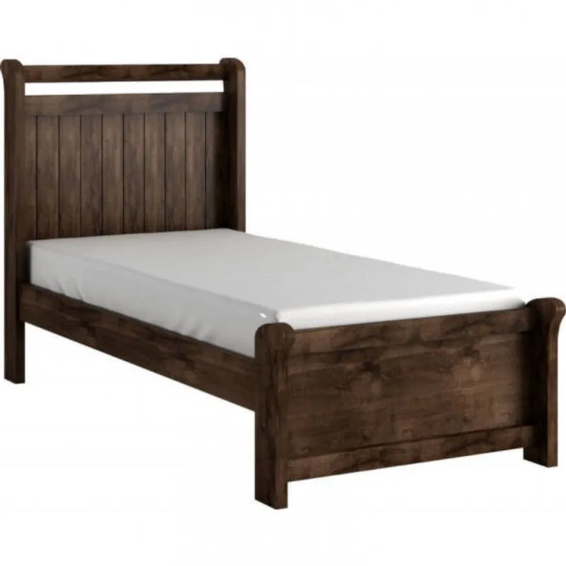 Cama solteiro mdf reforçada - Zara-Avelã - Bianchi Móveis