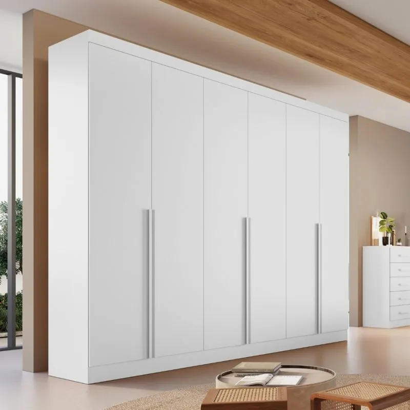 Guarda Roupa Casal 6 Portas em MDF Alvorada Bianchi