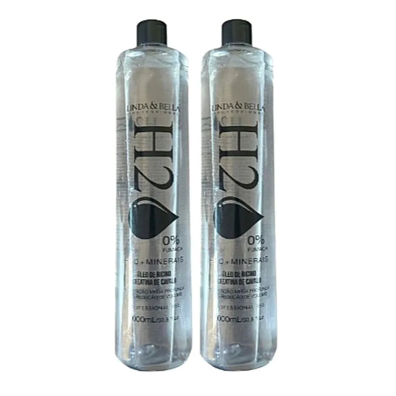 Kit 2 Unidades Escova Progressiva H2o 0% Fumaça 1l Cada