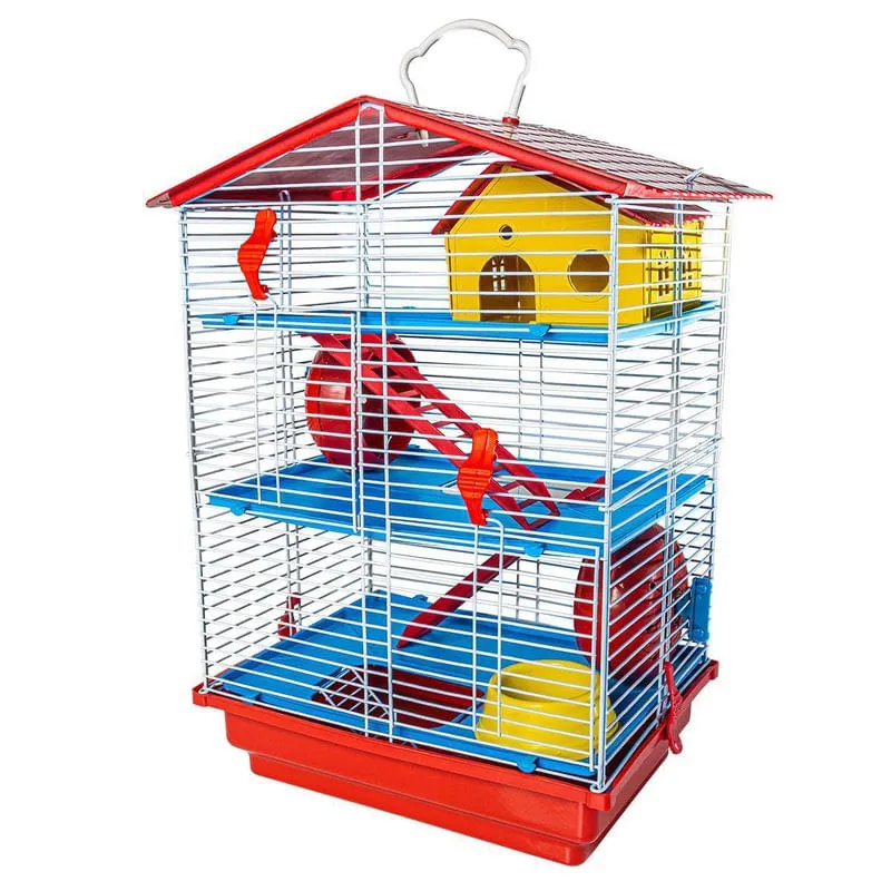 Gaiola Para Hamster 3 Andares Teto Plástico