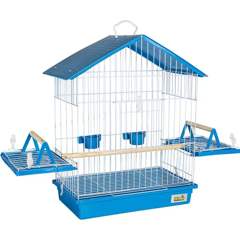 Gaiola Para Calopsita Grande com Teto de Plástico Azul