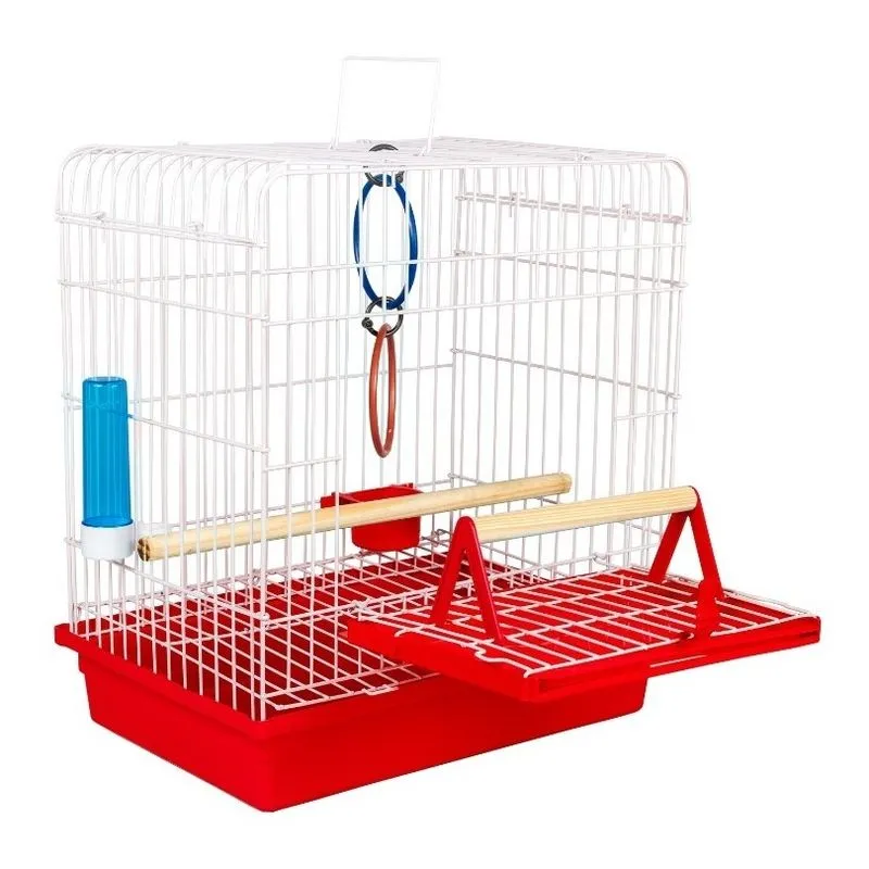 Gaiola Para Calopsita Junior Luxo Completa Vermelho Jelplast