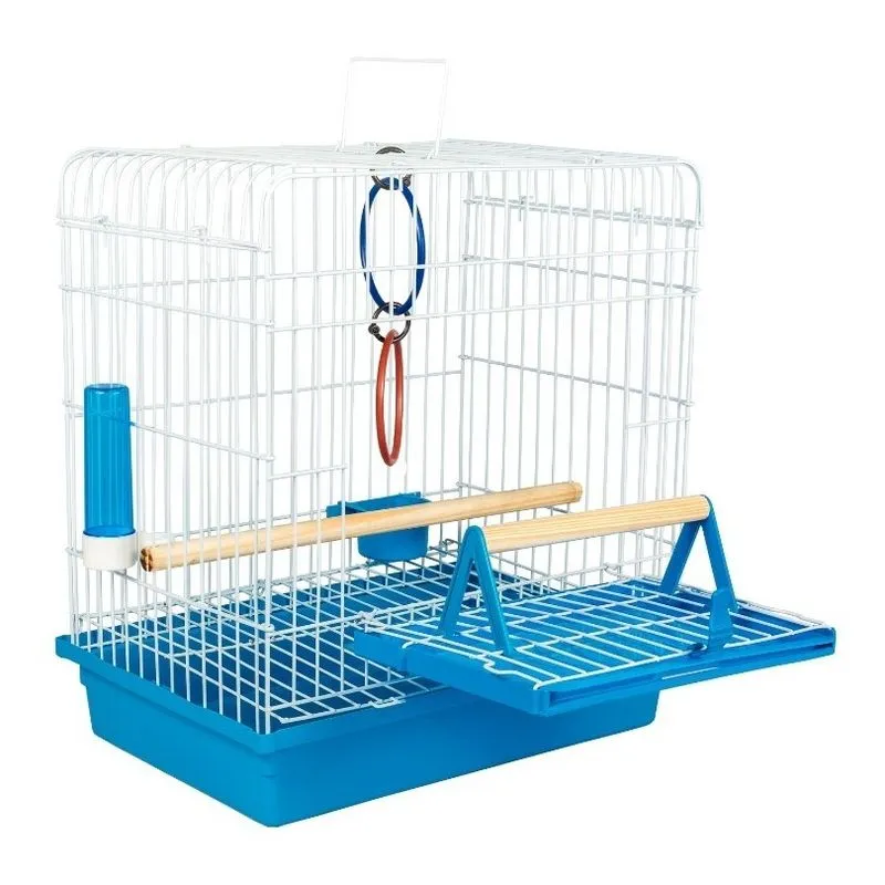 Gaiola Para Calopsita Junior Luxo Completa Azul Jelplast Top