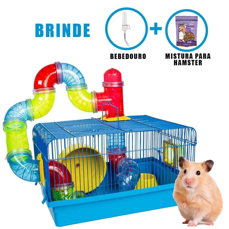 Gaiola Para Hamster Casinha Roedores Tubo Labirinto Acrílico