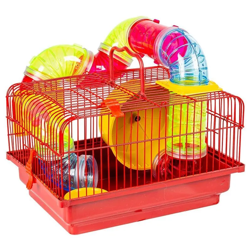 Gaiola Hamster Pequeno Brasileira Tubo Luxo Completa