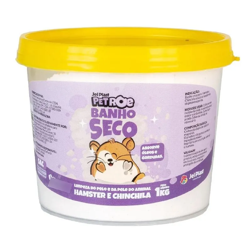 Banho Seco Para Hamster Chinchila Roedores 1 Kg
