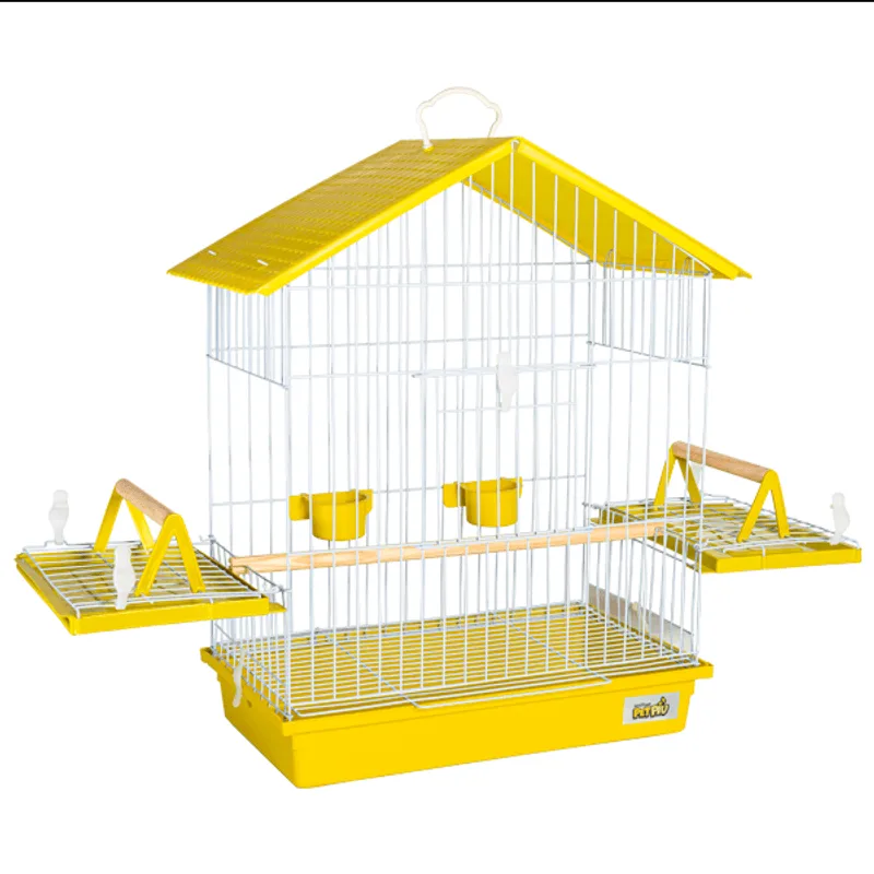 Gaiola Para Calopsita Com Teto Plástico - Jel Plast Amarelo