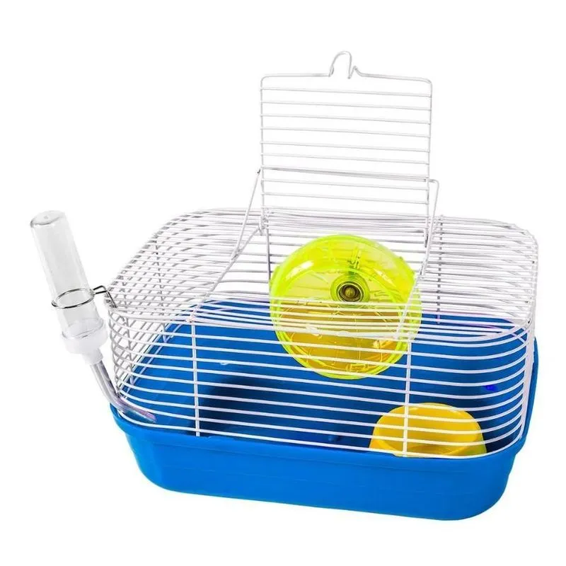 Gaiola Hamster Top Star Azul Jel Plast 27x20x14cm