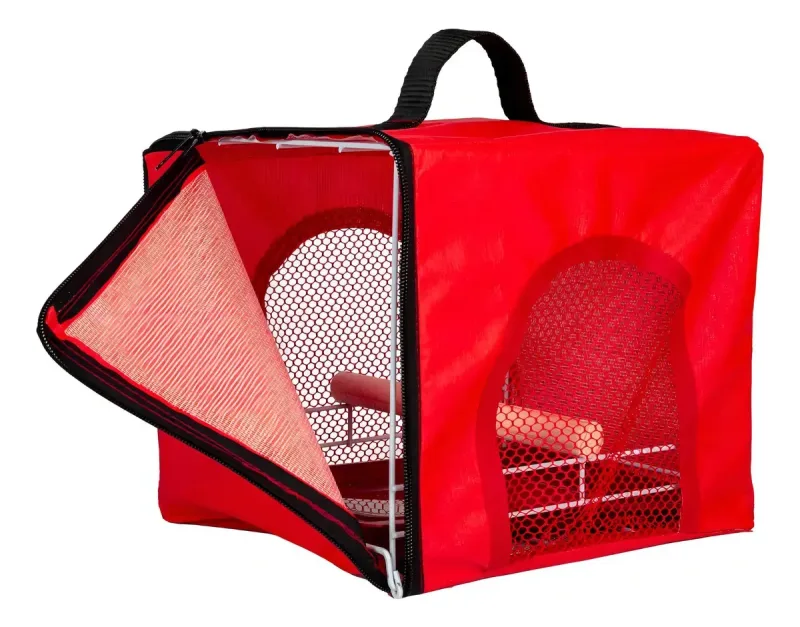 Bolsa Caixa Transporte Calopsita Container Aves Periquito Cor Vermelho