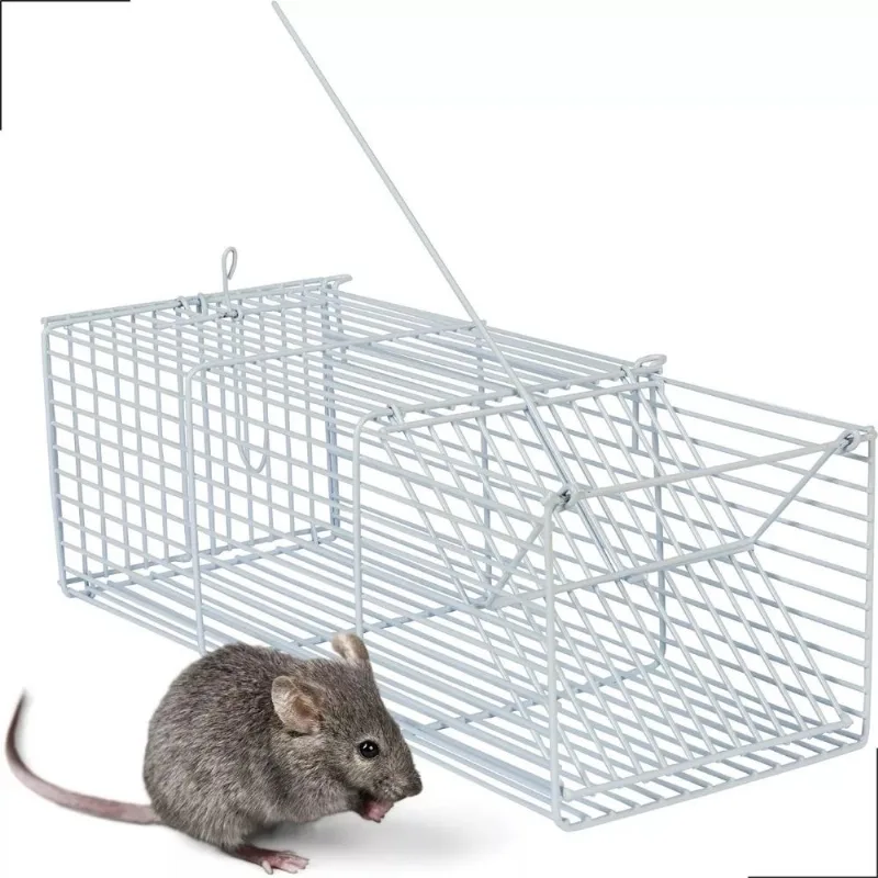 Ratoeira Armadilha Para Ratos Gaiola Roedores 1 Unidade Cor Branca Jel Plast Pet Roe