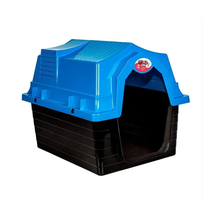 Casinha Para Cães Azul N2 Jel Plast