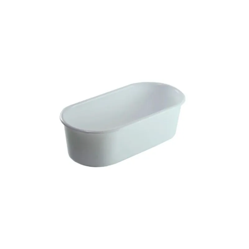 Banheira Leitosa Branca Oval Pequena 150ml 12 Unidades Pet Piu Jel Plast