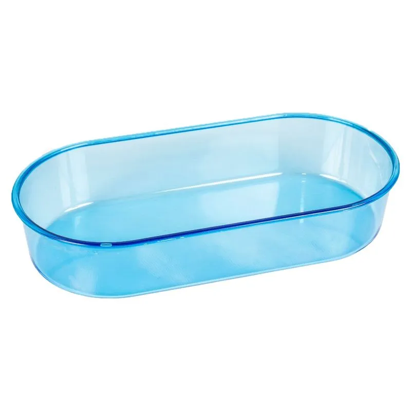 Banheira Azul Oval Média 200ml 12 Unidades Pet Piu Jel Plast