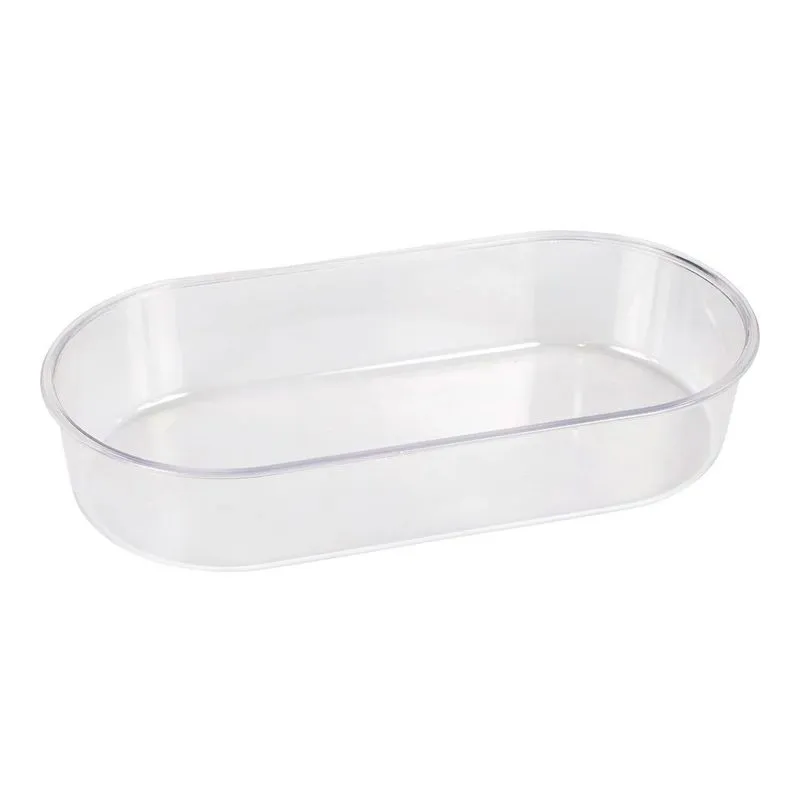 Banheira Cristal Incolor Oval Extra Grande 700ml 6 Unidades Pet Piu Jel Plast