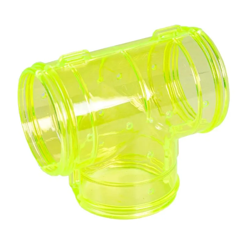 Acessório Tubo T Verde Gaiola Hamster 6 Unidades Pet Roe Jel