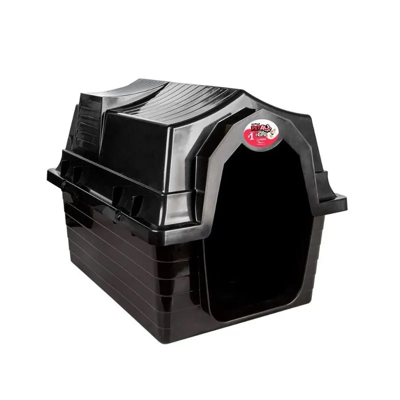 Casinha Para Cães E Gatos Pets Pequena N1 Cor Preto Jel Plast Pet Au