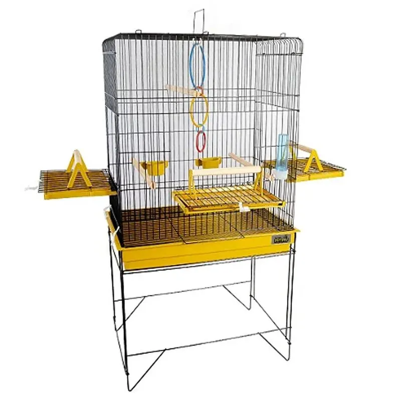 Viveiro Para Calopsita Confort Triplex Jel Plast Black Amarelo
