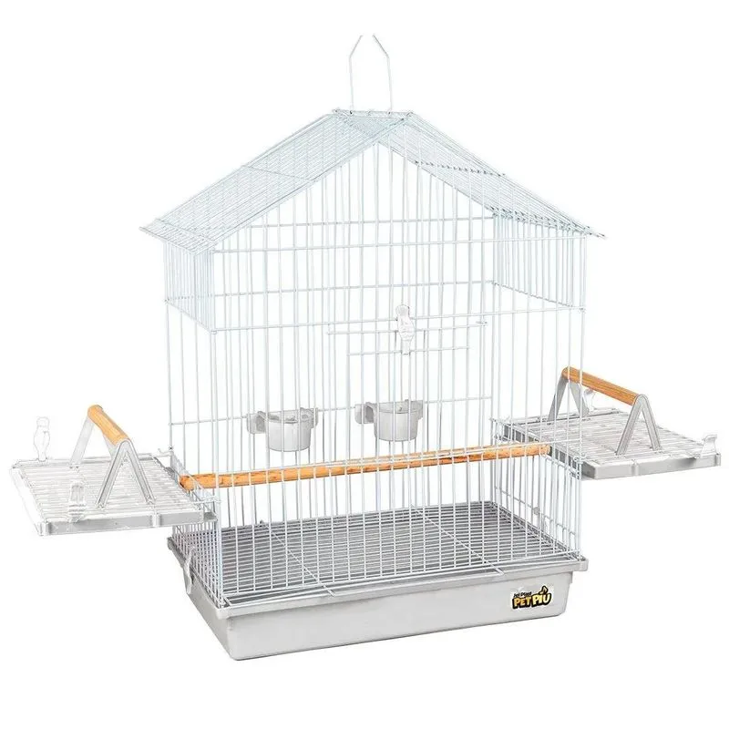 Gaiola Para Calopsita Teto Aramado Branco Pet Piu Jel Plast