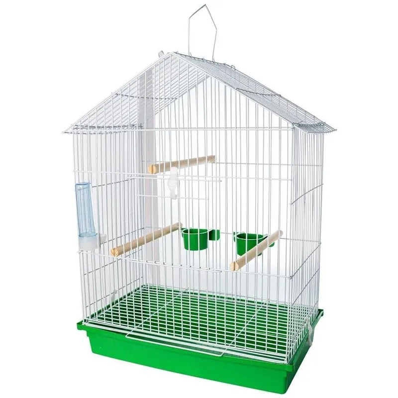 Gaiola Para Calopsita Teto Aramado Verde Pet Piu Jel Plast
