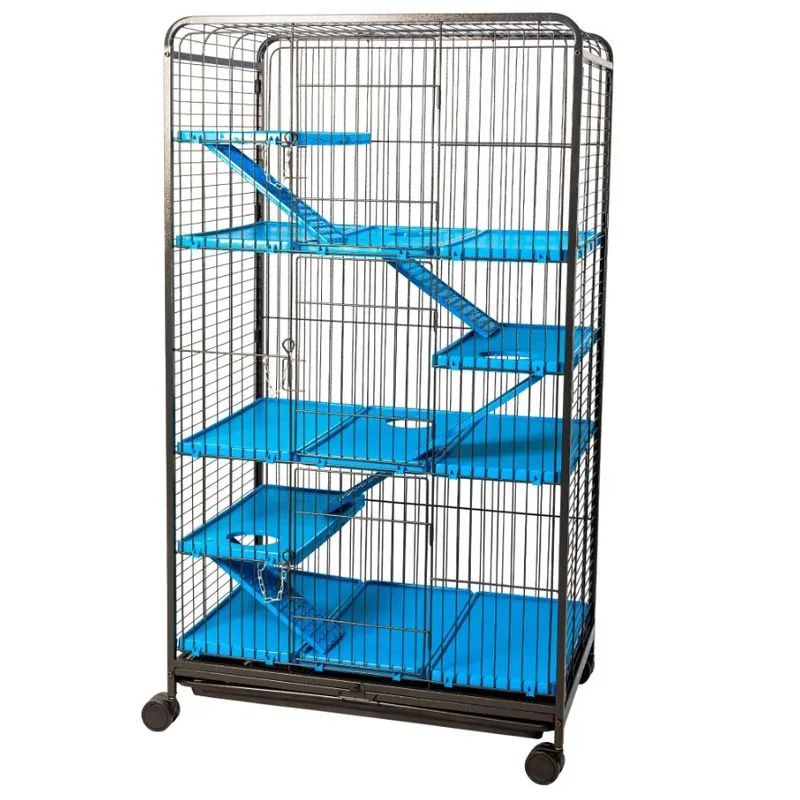 Gaiola Viveiro Forcevet Fauna Pet Roe Luxo G Black/azul